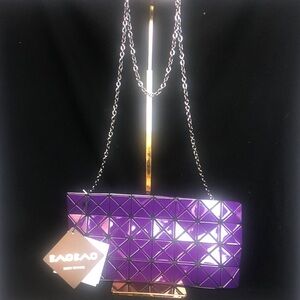 Issey Miyake Vibrant Purple Geometric Wristlet